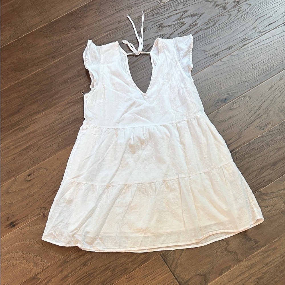White linen Abercrombie and Fitch dress